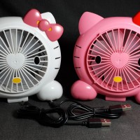 Kipas Angin Mini Karakter Hello Kitty / USB Desktop Fan