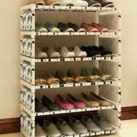 Jual Rak serbaguna portabel rak sepatu 6 susun bongkar pasang Murah
