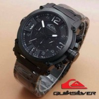 JAM TANGAN PRIA KEREN SPORT QUICKSILVER CHRONO RANTAI HITAM PUTIH !!!