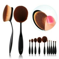 Jual OVAL BRUSH SET 10PCS BLACK IMPORT Murah