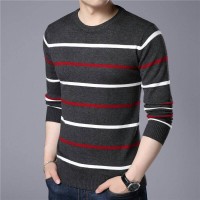 Jual Sweater rajut Pria O-Neck / Striped Cross Murah