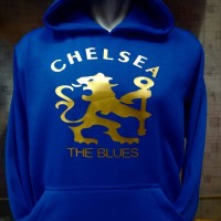 Jual JAKET HOODIE SWEATER BASEBALL BOLA CHELSEA BIRU Murah