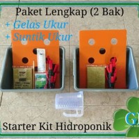 Jual Paket Lengkap (2 Bak) 16 Lubang, Paket Pemula Starter Kit Hidroponik Murah