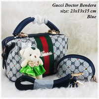 Jual Tas Wanita Impor/Tas Murah/Tas Branded Gucci Doctor Bendera Murah