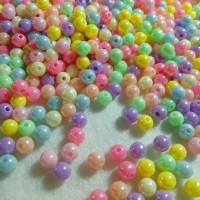 Jual Manik bulat warna pearl pastel 6 mm Murah
