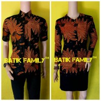 Jual Baju Batik Couple Fashion Pekalongan sarimbit parri coklat sogan Murah