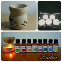 Jual PAKET HEMAT AROMATERAPHY || 1PCS AROMATHERAPY & TUNGKU + 5 PCS LILIN Murah