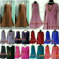 Jual Gamis Jersey Polos Umbrella Termurah - Baju Muslim Syari Murah