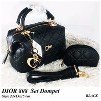 Jual Tas Wanita Impor/Tas Murah/Tas Branded Dior 808 Set Dompet Murah