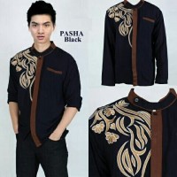 Jual baju Koko lengan panjang bordir tasmatas Murah