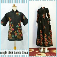 Jual Batik Couple Bambo Tosca kemeja dan gamis by Batik Damiana Murah