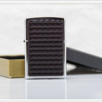 Jual ZIPPO ORIGINAL BROWN WOOD TEXTURE EMBLEM Murah
