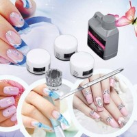 Jual Nail Art Portable Tool Kit Set Crystal Powder Acrylic Liquid Murah