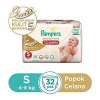 Jual POPOK BAYI PAMPERS PREMIUM PANTS S 32 Murah