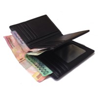 Jual Dompet Kulit 3 DImensi Model Berdiri Polos 100% Kulit Asli Garut Murah