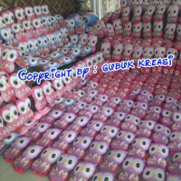 Jual souvenir ultah bantal owl tinggi multidesain/ bs souvenir wedding Murah
