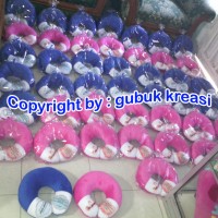 Jual souvenir ultah bantal leher cetak ujung / bs souvenir pernikahan Murah