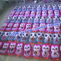 Jual souvenir ultah bantal owl wisuda anak/ souvenir promosi perusahaan Murah