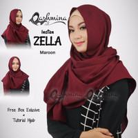 Jilbab Pashmina Instan Zella Maroon