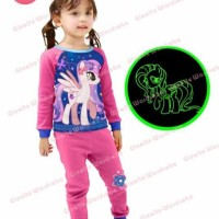 Jual Baju Tidur Piyama Anak Perempuan SGW 14 G my little Pony Rarity Pink Murah