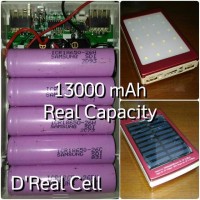 Jual DIY Power Bank Solar Real Capacity 13000 mAh + 20 LED incl Samsung ICR Murah