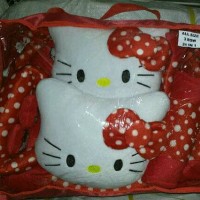 Jual Sarung Jok Mobil Universal 24in1 Motif HELLO KITTY MERAH BINTIK PUTIH Murah