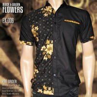 Jual BATIK KOMBINASI Warna HITAM | Muda dan Mewah | Kualitas TOP | EX-006 Murah