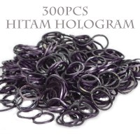 Jual Karet Rambut Korea Isi 300 Buah Hitam Wangi Kpop Aksesoris Rambut Murah