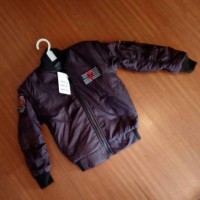 Jual Jaket Bomber Anak Merah Gelap (maroon) Usia 4-5 Tahun Murah