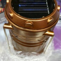 Jual Lampu Lentera Solar Merk GL hitam dan gold mudah praktis Murah