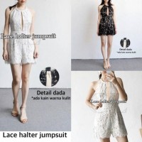 Jual C. IMPORT HK LACE HALTER JUMPSUIT Murah