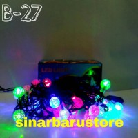 Jual LAMPU NATAL LED KELAP-KELIP/WARNA-WARNI BOLA KRISTAL 5meter Murah