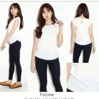 Jual frill top / blouse chiffon tanpa lengan mine Murah