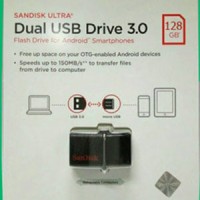 Jual FLASHDISK SANDISK OTG 128GB 150MBPS USB 3.0 / OTG 128 GB 150 MB/S ORI Murah