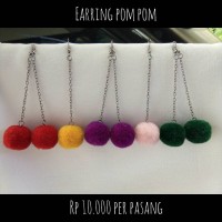 Jual Earring / Anting Pompom Murah