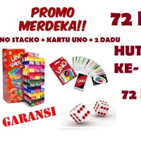 Jual HOT PROMO UNO STACKO + KARTU UNO + DADU (2) Murah