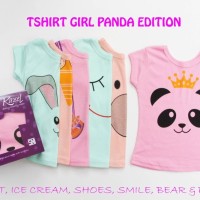 Jual KAZEL TSHIRT PANDA GIRL ( ISI 6 PCS ) Murah