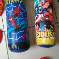 Jual Samsak dan Sepasang Sarung Tinju Anak Spiderman Avenger Murah
