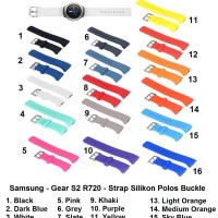 Jual Samsung Gear S2 R720 - Silicone Strap Polos Buckle Tali Jam Silikon Murah