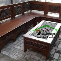 kursi sudut minimalis jati jepara harga murah