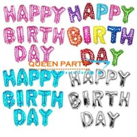 Jual Balon Happy birthday Rainbow/ balon HBD set/ balon foil huruf murah Murah