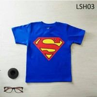 Jual KAOS ANAK SUPERHERO SUPERMAN BIRU Murah