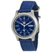 Jual Jam Tangan Seiko 5 Original SNK807K2 Blue Silver Canvas Murah