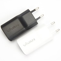 Vivan DD01 Double USB Charger Power Cube With Micro Cable Promo