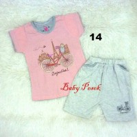 Jual Baju Setelan Anak Perempuan Bonjour Paris Harian ( 3,5 - 7 th ) Murah