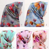 Jual Grosir segiempat motif bunga | hijab square Murah
