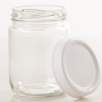 250 ml botol toples kaca tutup plastik kaleng untuk asi sambal selai