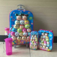 Jual tas anak tsum tsum / troli tsum tsum 6D 4in1 biru new arrival Murah