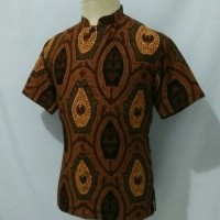 Jual kemeja batik pria baju batik cowok krah koko shanghai prismisima 3e Murah