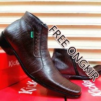 Jual Sepatu Pantofel Zippers Rajut Kickers Kulit Asli Pria Wanita Murah
